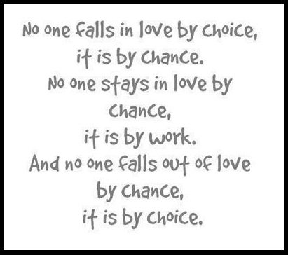 No One Falls In Love By Choice It Is By Chance
