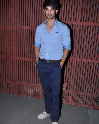 Sushant Singh Rajput In Blue Shirt