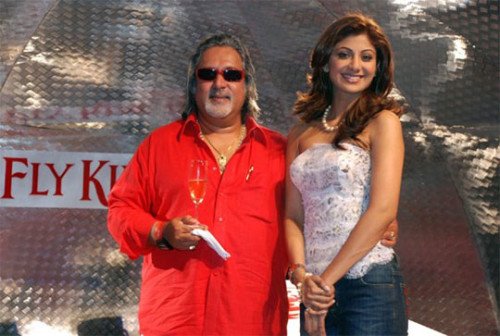Vijay Mallya Posing With Shilpa Shetty