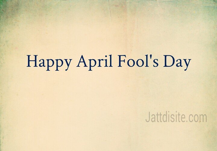 Happy April Fool’s day