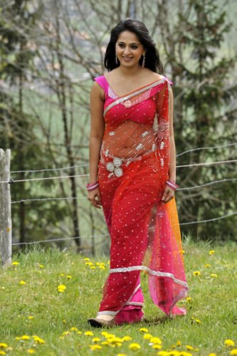 Anushka Shetty In Saree Hot Look Still