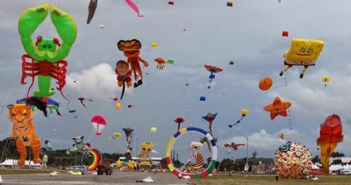 Different Kites In Sky