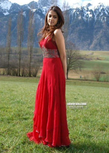 Genelia in Red looking Cool