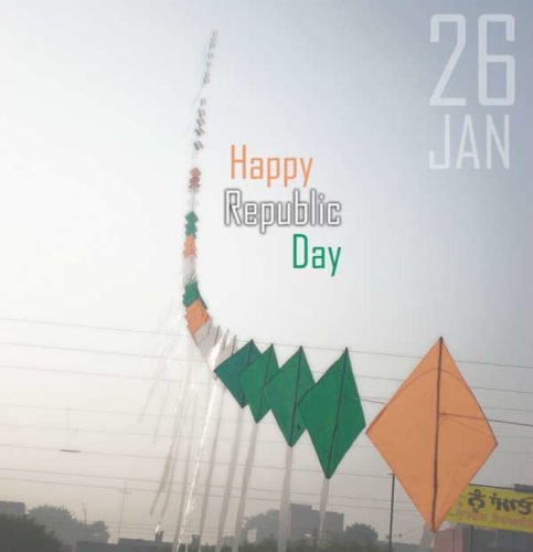 Happy Republic Day 26 Jan Kites Graphic