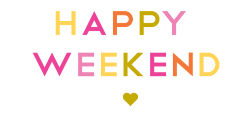 Happy Weekend Colorful Text Graphic