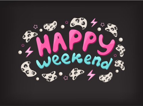 Happy Weekend Greetings Graphic For Share On Facebook