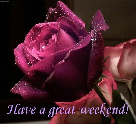 Have A Great Weekend Purple Rose Graphic - JattDiSite.com