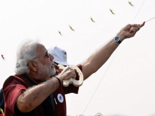 Modi Ji Flying Kite