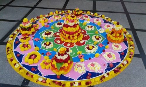 Rangoli For Bathukamma