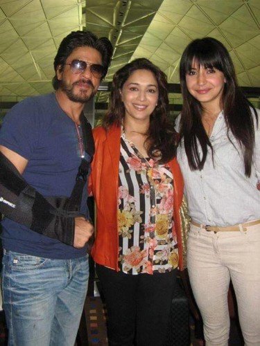 Shahrukh Khan With Madhuri And Anushka