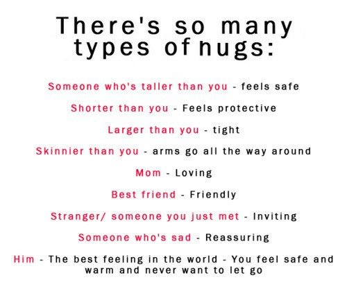 So Many Type Of Hugs