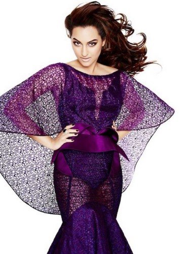 Sonakshi Sinha in Purple Dark Net Costume
