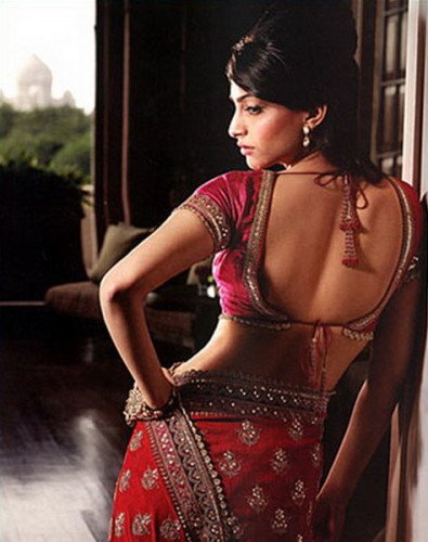 Sonam Kapoor Showing Her Back