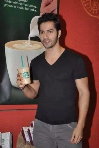 Varun Dhavan Pose With Coffee