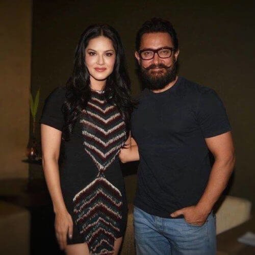 Sunny Leone With Aamir Khan