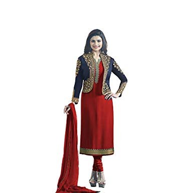 Red Jacket Style Punjabi Suit